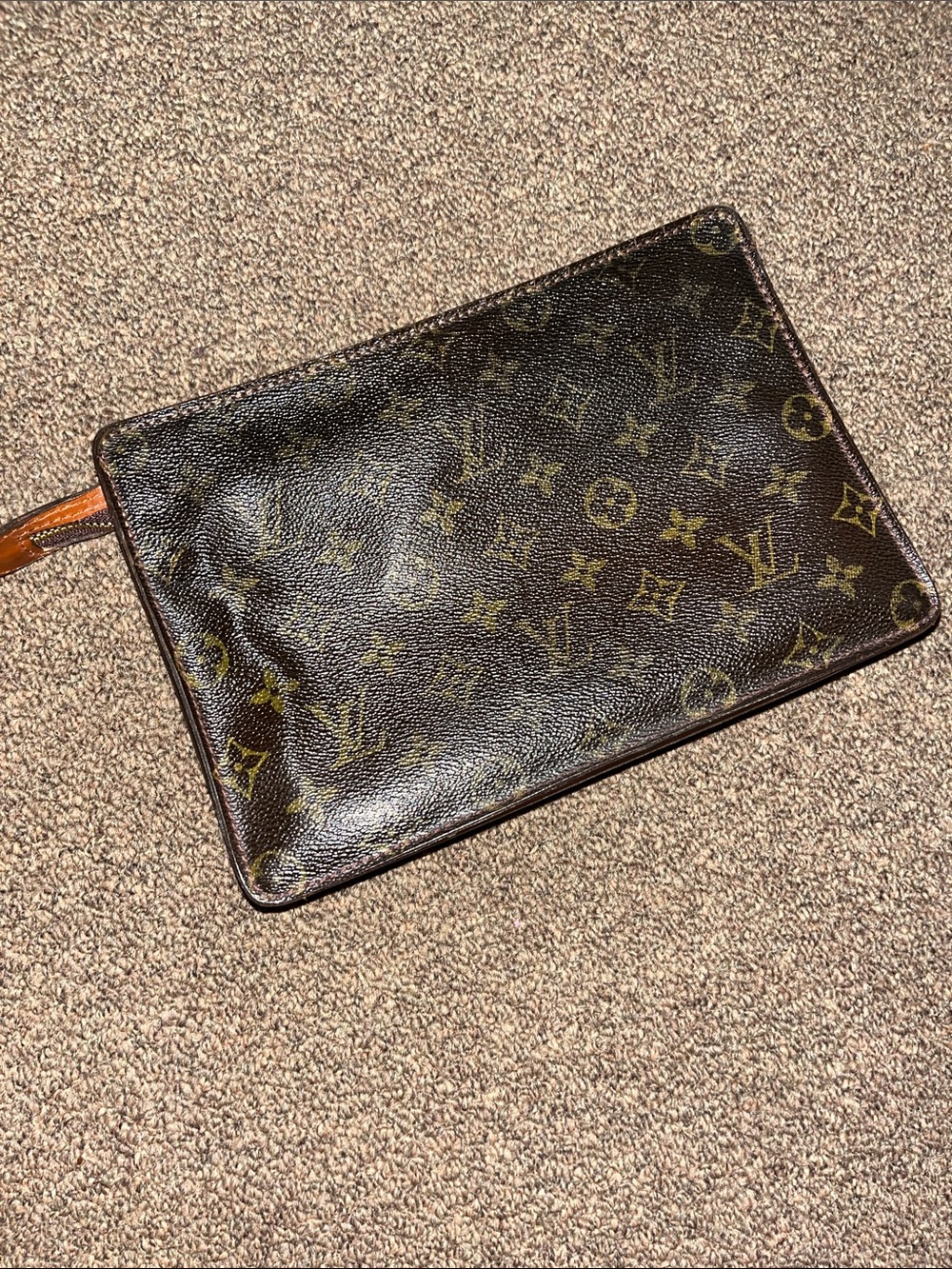 Louis Vuitton Monogram Canvas Toiletry Pouch in Brown and Tan